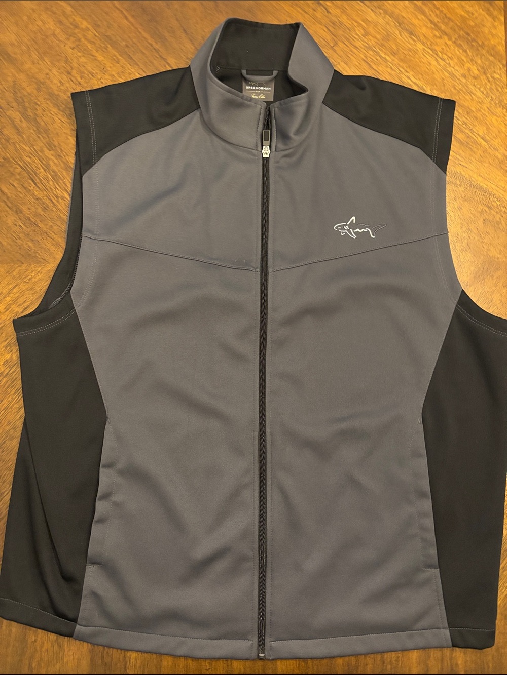 Greg Norman Collection Gray and Black Men’s Swim Rash Guard Vest